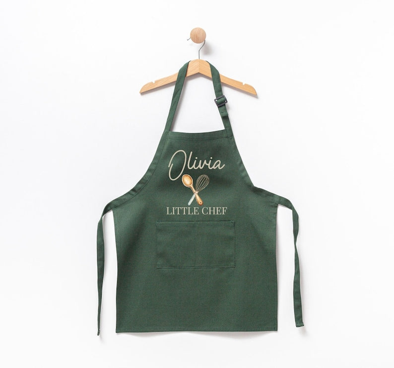 Personalized Kids Apron, Toddler Apron, Customized Apron, Little Chef, Cooking Apron, Kids Apron